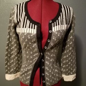 Rare Anthropologie Field & Flower piano cardigan